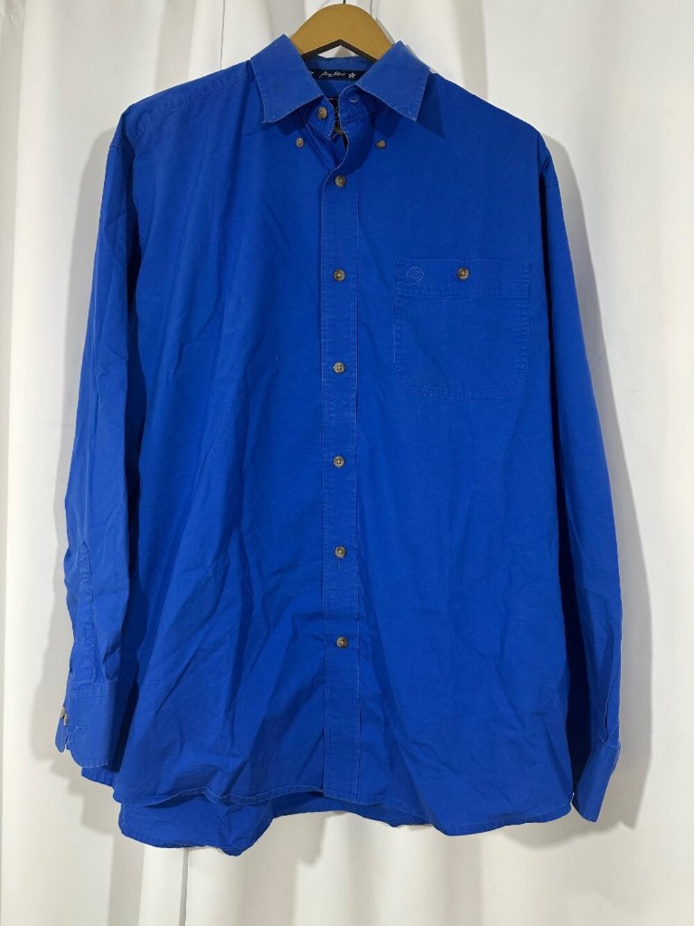 Wrangler George Strait Collection Western Shirt Size Large Blue Button Front